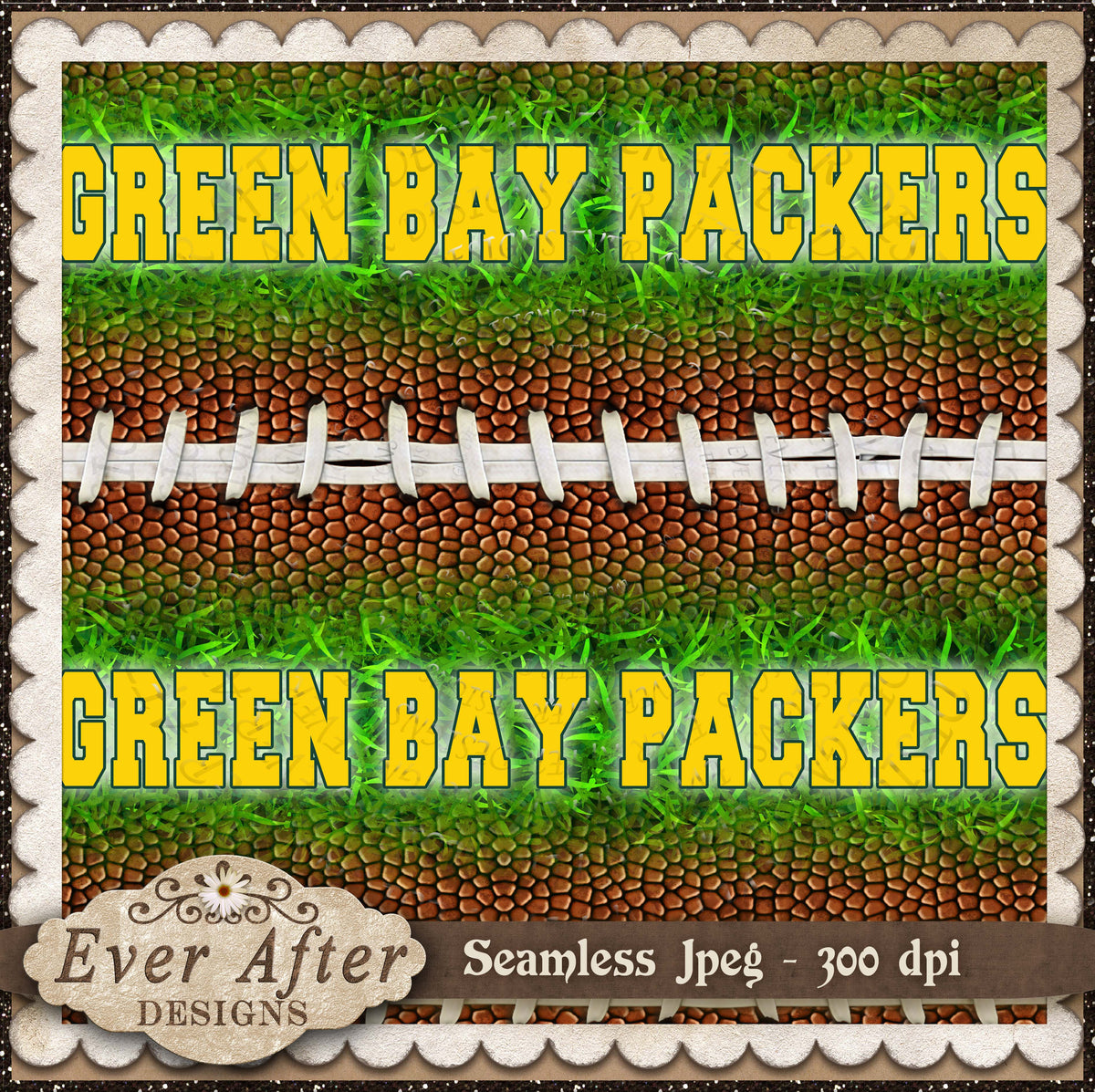 Green Bay Packers Floral Seamless Pattern – MBH Seamless Designs