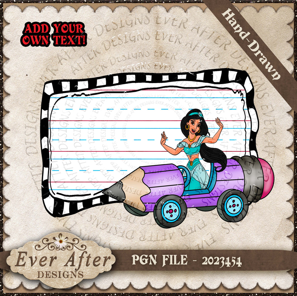 2023454  princess  pencil car sub 1 Aladdin Jasmine