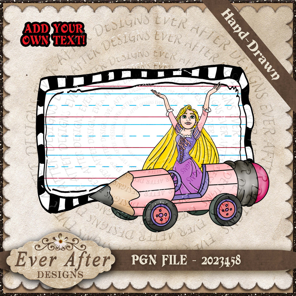 2023458  princess  pencil car sub 1 Rapunzel