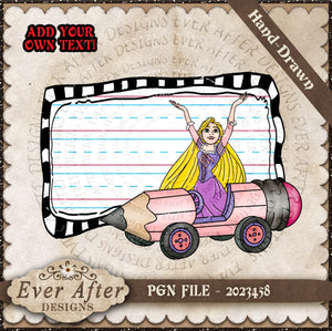 2023458  princess  pencil car sub 1 Rapunzel