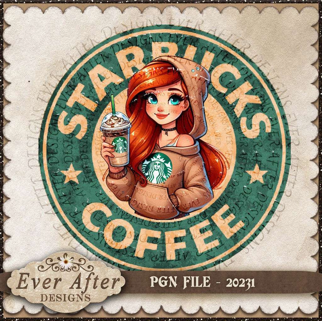 202400020 Ariel little mermaid logo Starbucks fun sub 1