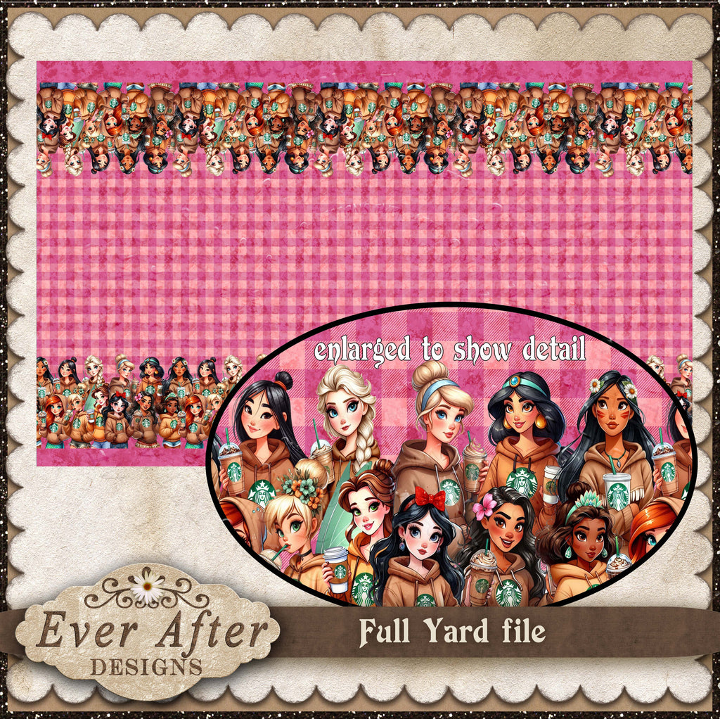 202400020  Starbucks princesses fun boarder print 8