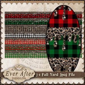 000247 Christmas Cheetah Glitter Drip 2 buffalo plaid 7-1