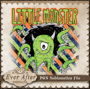 000465 little monsters boy Sublimation PGN