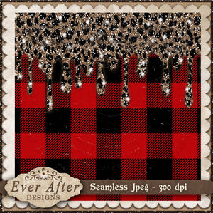 000594 red buffalo plaid Cheetah Drip