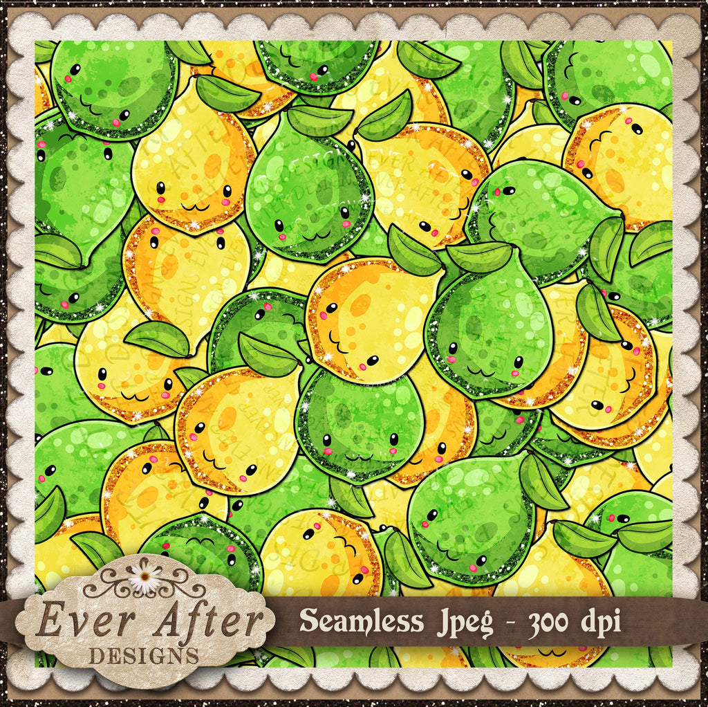 000985 Cute Fruit Lemons and limes