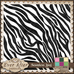 001533 wild vines zebra glitter black white