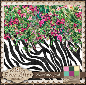 001536 wild vines drip zebra