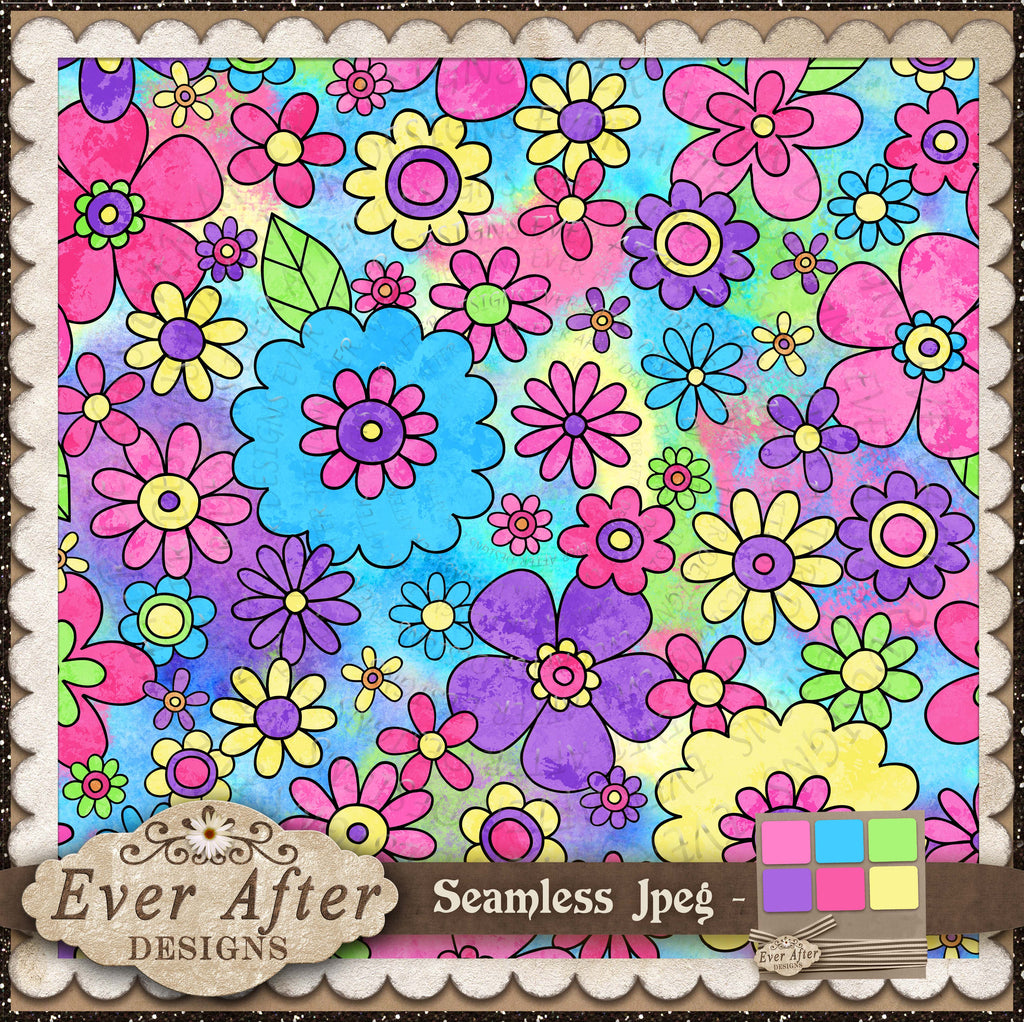 1244 Candy Creations hippie flowers scatter1