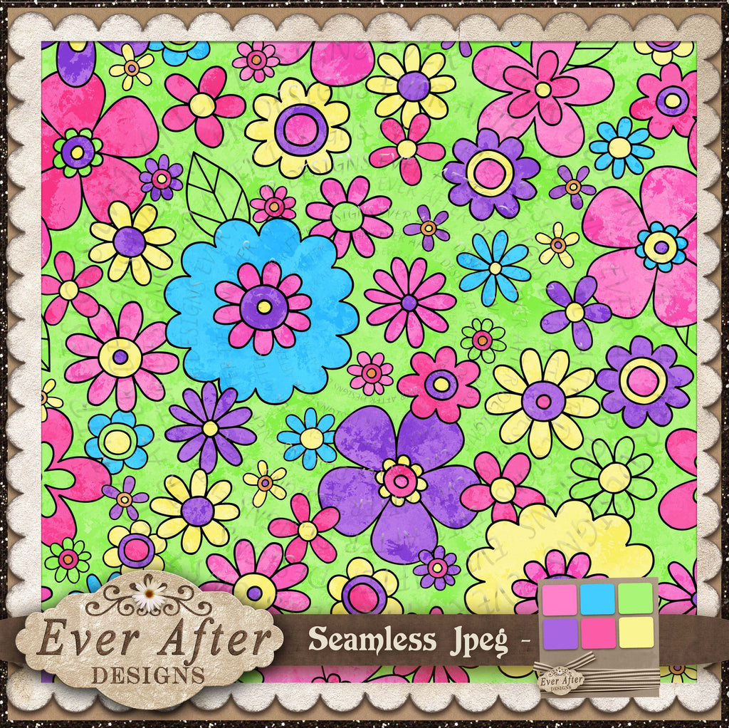 1248 Candy Creations hippie flowers scatter5