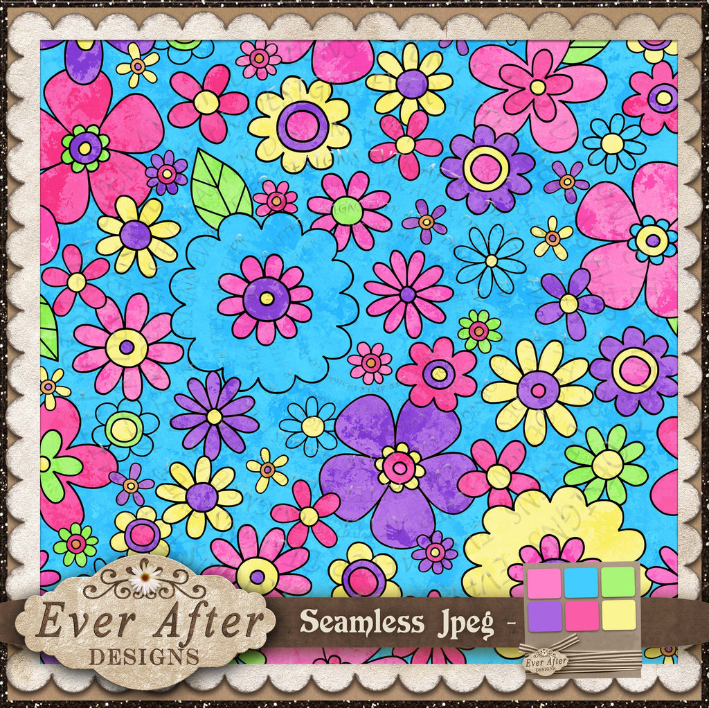 1249 Candy Creations hippie flowers scatter6