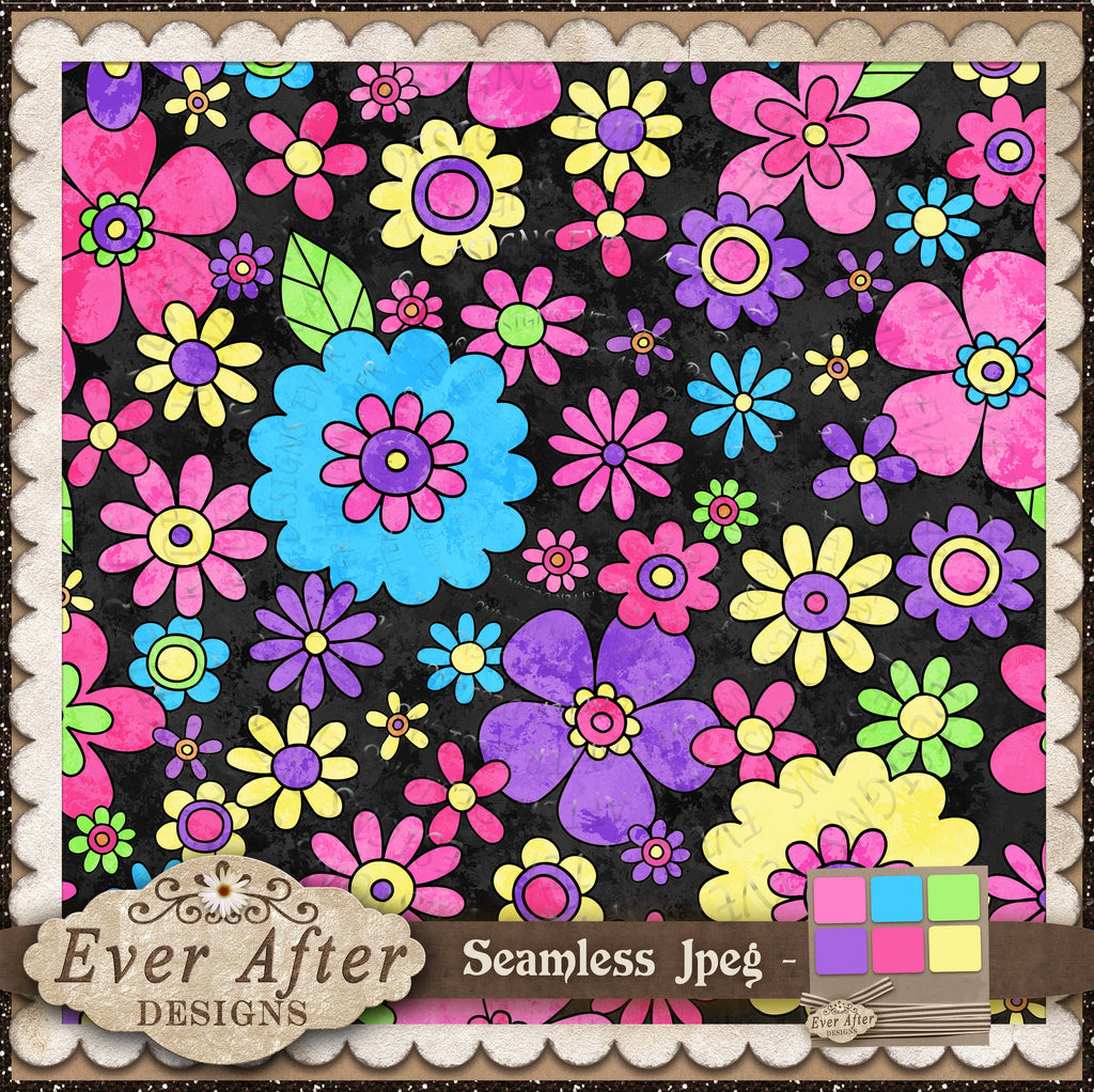 1251 Candy Creations hippie flowers scatter8