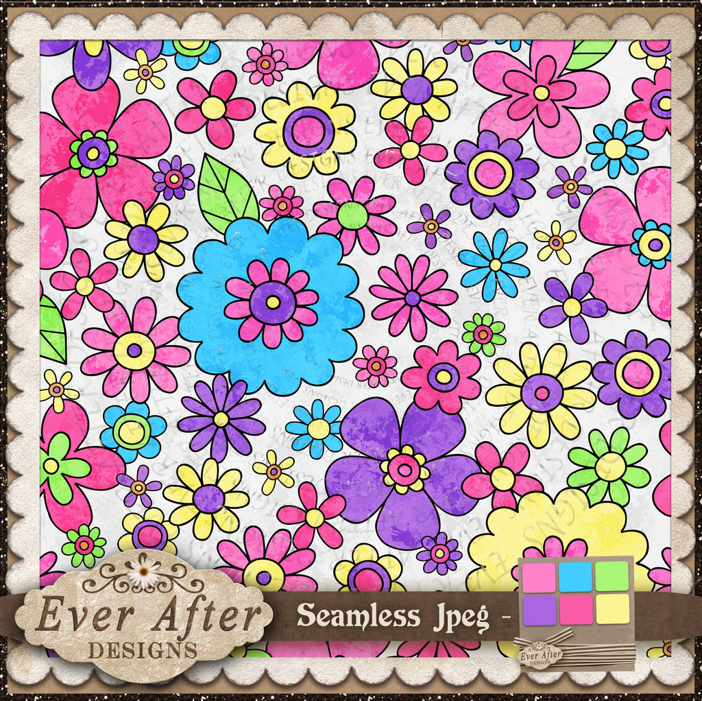 1252 Candy Creations hippie flowers scatter 9