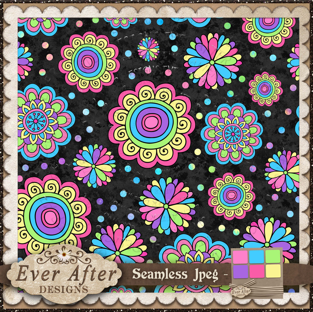 1253 Candy Creations hippie flowers rainbow 1