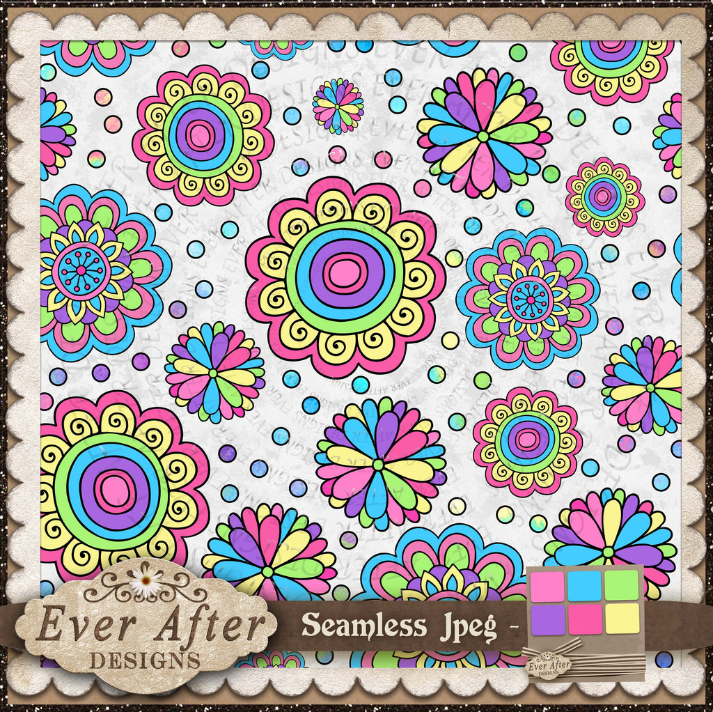 1254 Candy Creations hippie flowers rainbow 2