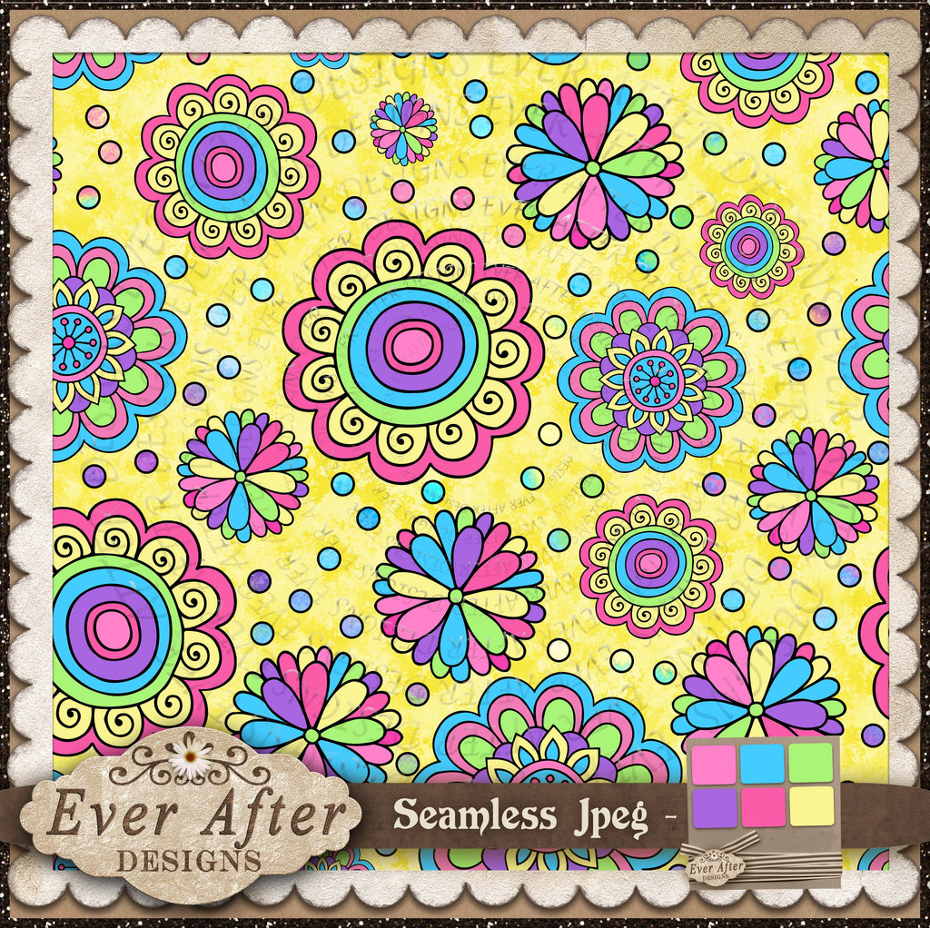 1255 Candy Creations hippie flowers rainbow 3