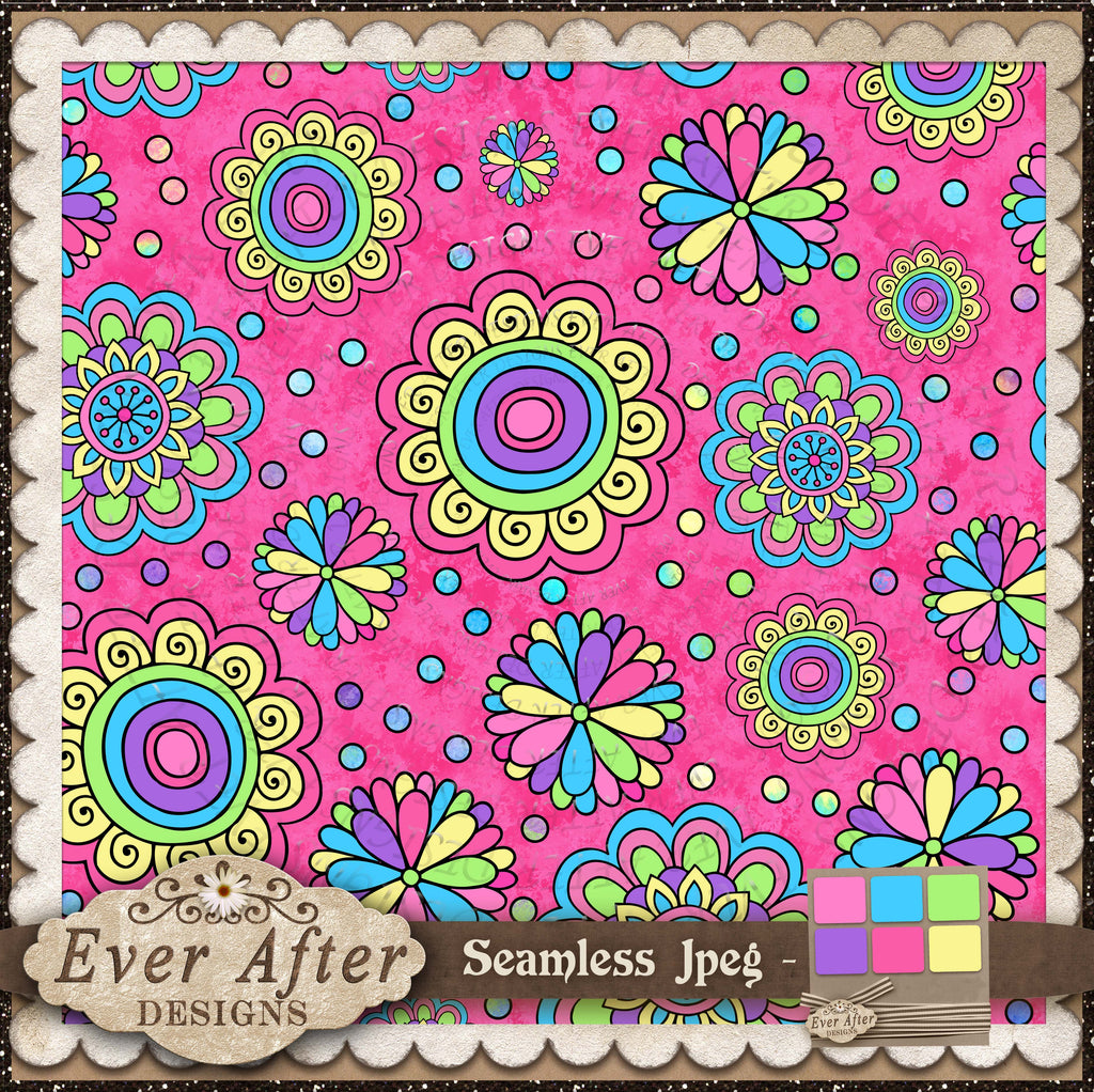 1256 Candy Creations hippie flowers rainbow 4