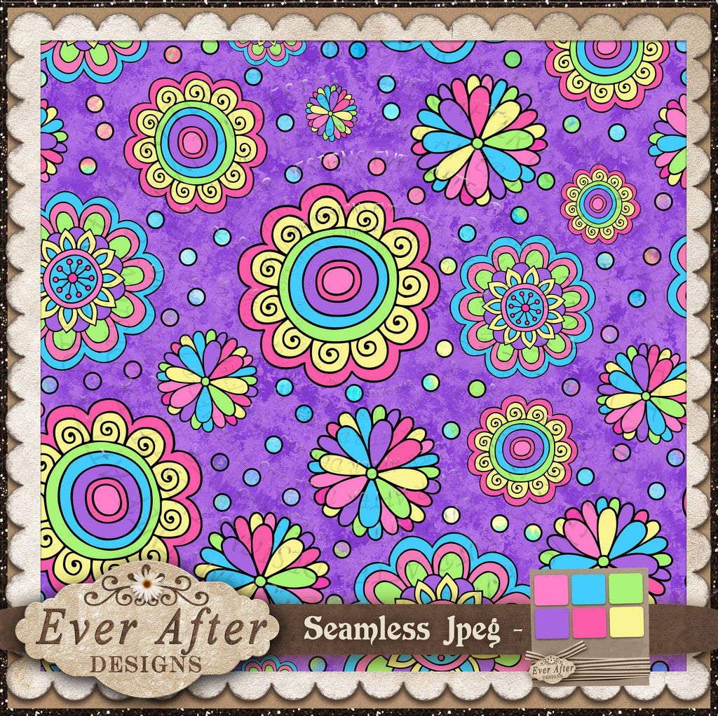 1257 Candy Creations hippie flowers rainbow 5