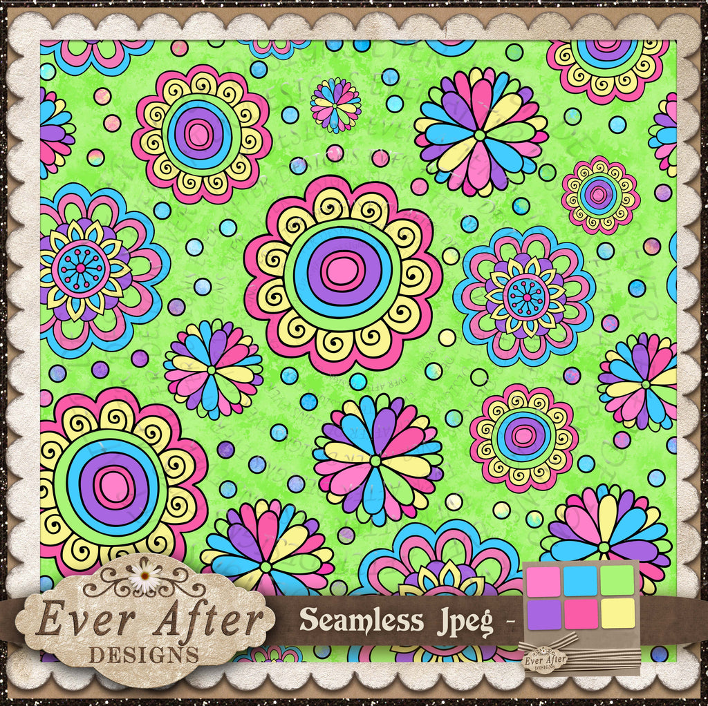 1258 Candy Creations hippie flowers rainbow 6