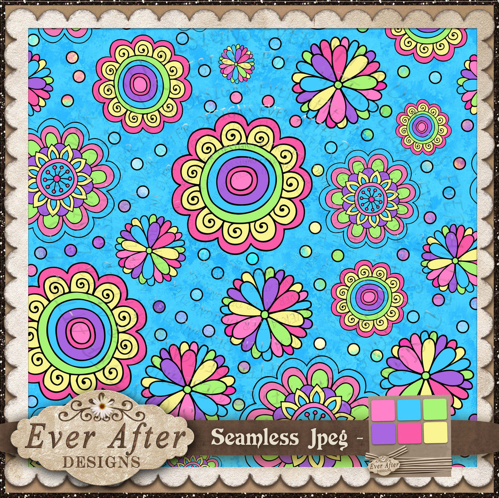 1259 Candy Creations hippie flowers rainbow 7