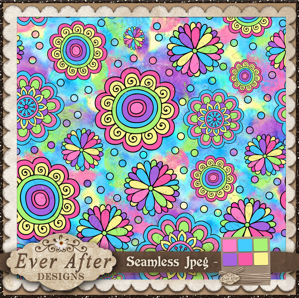 1261 Candy Creations hippie flowers rainbow 9