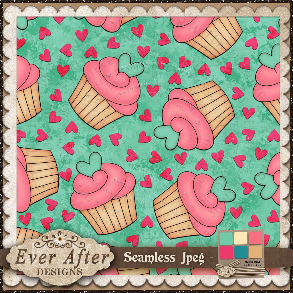 2052 beachy bird cupcake love scatter 4