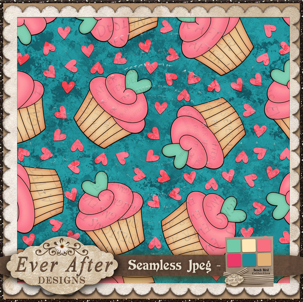 2055 beachy bird cupcake love scatter 1