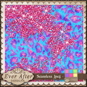 3763 candy creations  cheetah Glitter splatter