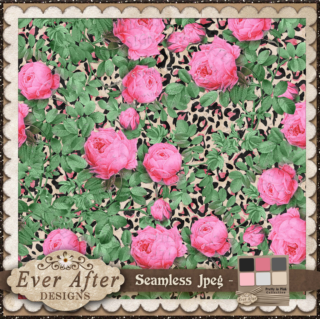 570 pretty in pink roses on cheetah