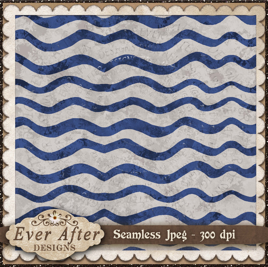8006 sea side treasures wavy stripes blue grey