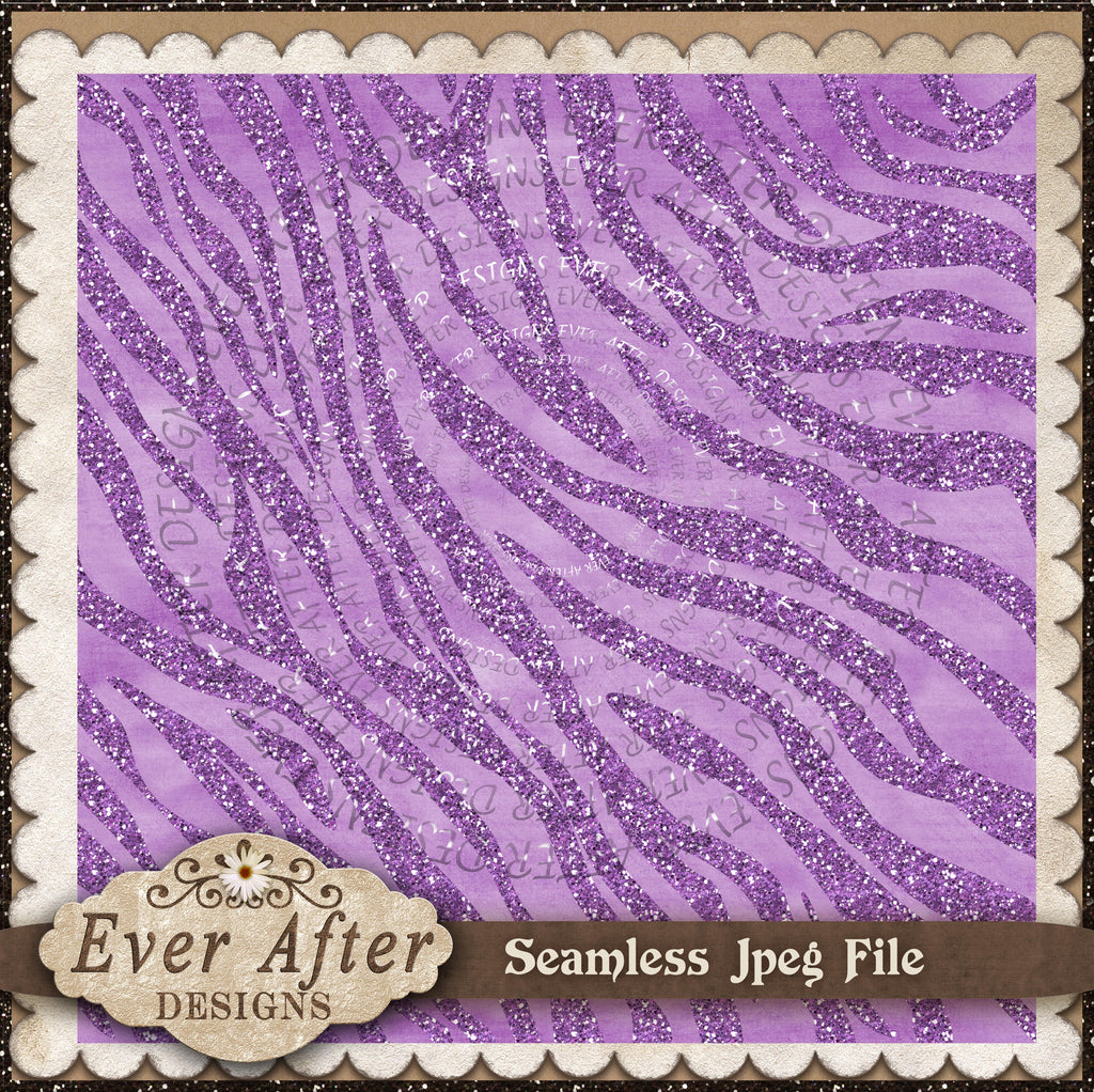 Purple Glitter Zebra